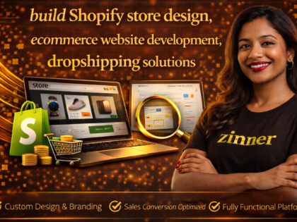 Build Shopify Store Design, Ecommerce Website Development, Dropshipping Solutions By Zinn Digital