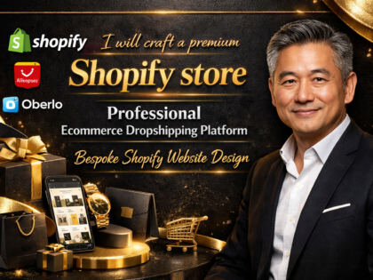 Craft A Premium Shopify Store, Professional Ecommerce Dropshipping Platform, Bespoke Shopify Website Design
