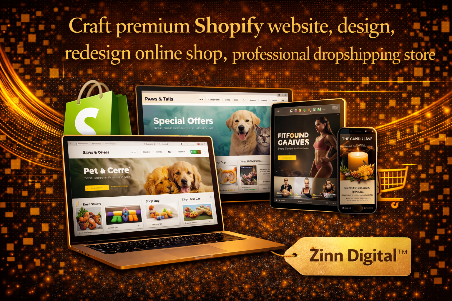 Craft Premium Shopify Website, Design, Redesign Online Shop, Professional Dropshipping Store 1 Craft Premium Shopify Website, Design, Redesign Online Shop, Professional Dropshipping Store By Zinn Digital