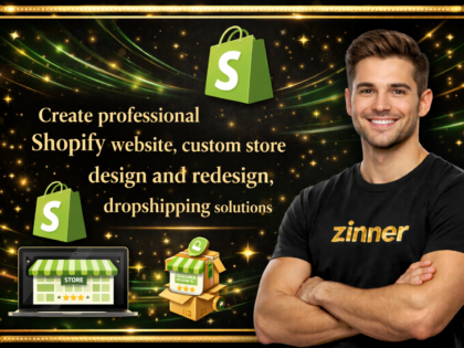Create Professional Shopify Website, Custom Store Design And Redesign, Dropshipping Solutions By Zinn Digital
