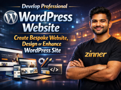 develop professional WordPress website, create bespoke website, design or enhance WordPress site by zinn digital