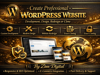 Create Professional WordPress Website – Development, Design, Redesign or Clone