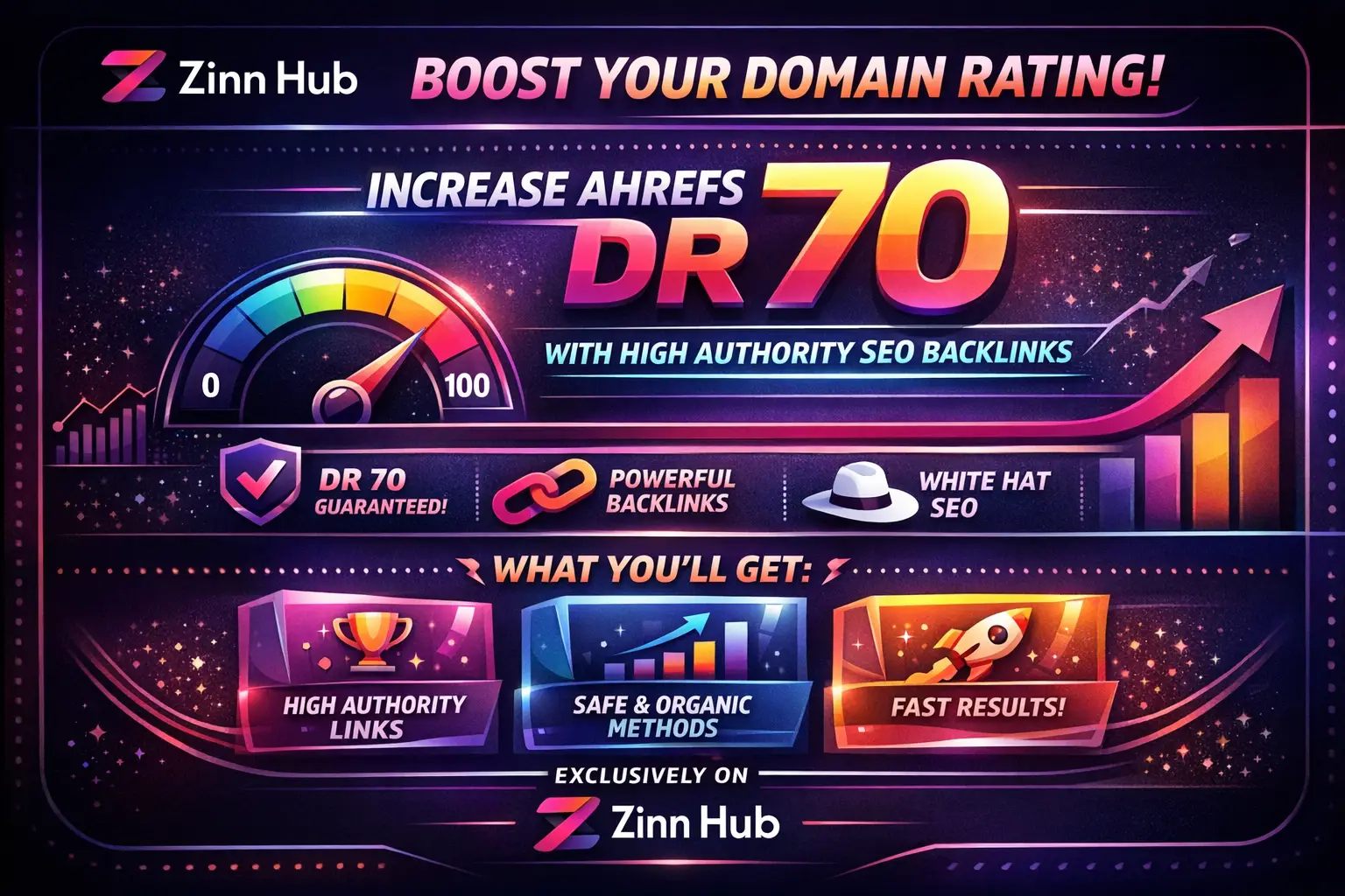 I Will Build High-Authority Backlinks To Increase Your Domain Rating 1 Increase Ahrefs Domain Rating Dr 70 Using High Authority Seo Backlinks