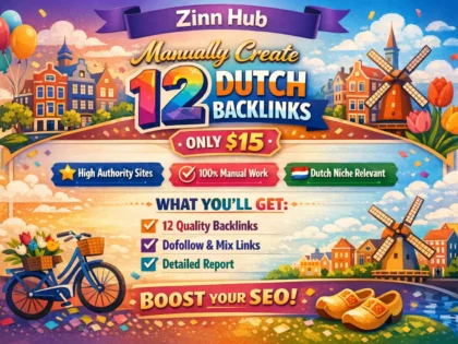 manually create 12 dutch backlinks for 15 dollar