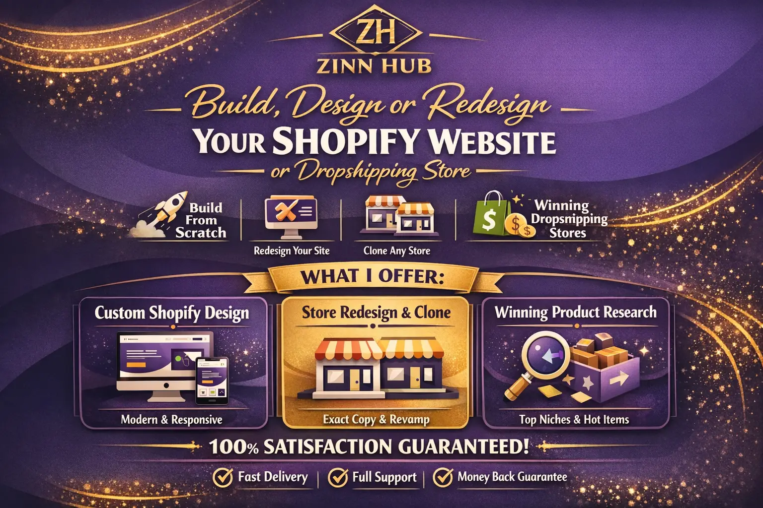 Build, Design, Redesign, Clone Shopify Website Or Dropshipping Shopify Store 1 Build