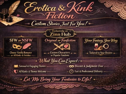 write custom sfw or all kink nsfw erotica fiction or fanfiction