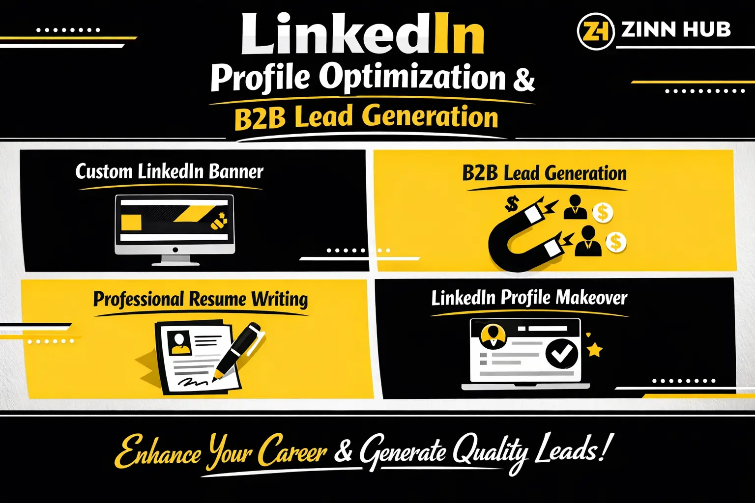 Do Linkedin Profile Optimization, Banner, B2B Lead Generation, Resume Writing 1 Do Linkedin Profile Optimization