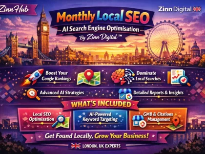 Monthly Local Seo &Amp; Ai Search Engine Optimisation By Zinn Digital ™