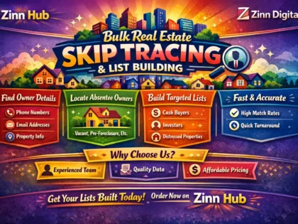 do bulk real estate skip tracing and list building