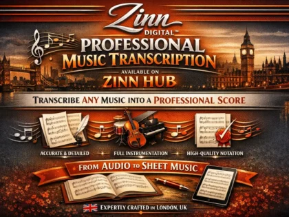 Transcribe any music track into a professional score