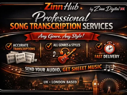 Professional song transcription services - any genre