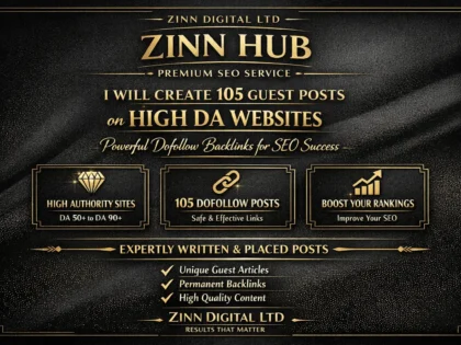 I will craft 105 dofollow guest posts on premium high DA websites for powerful SEO backlinks