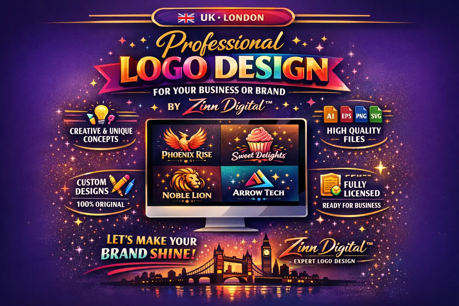 Professional Logo Design For Your Business Or Brand By Zinn Digital ™ 3 Professional Logo Design For Your Business Or Brand By Zinn Digital ™ - Image 3