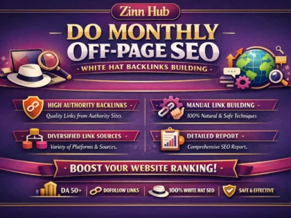 do monthly off page seo with manual white hat backlinks building