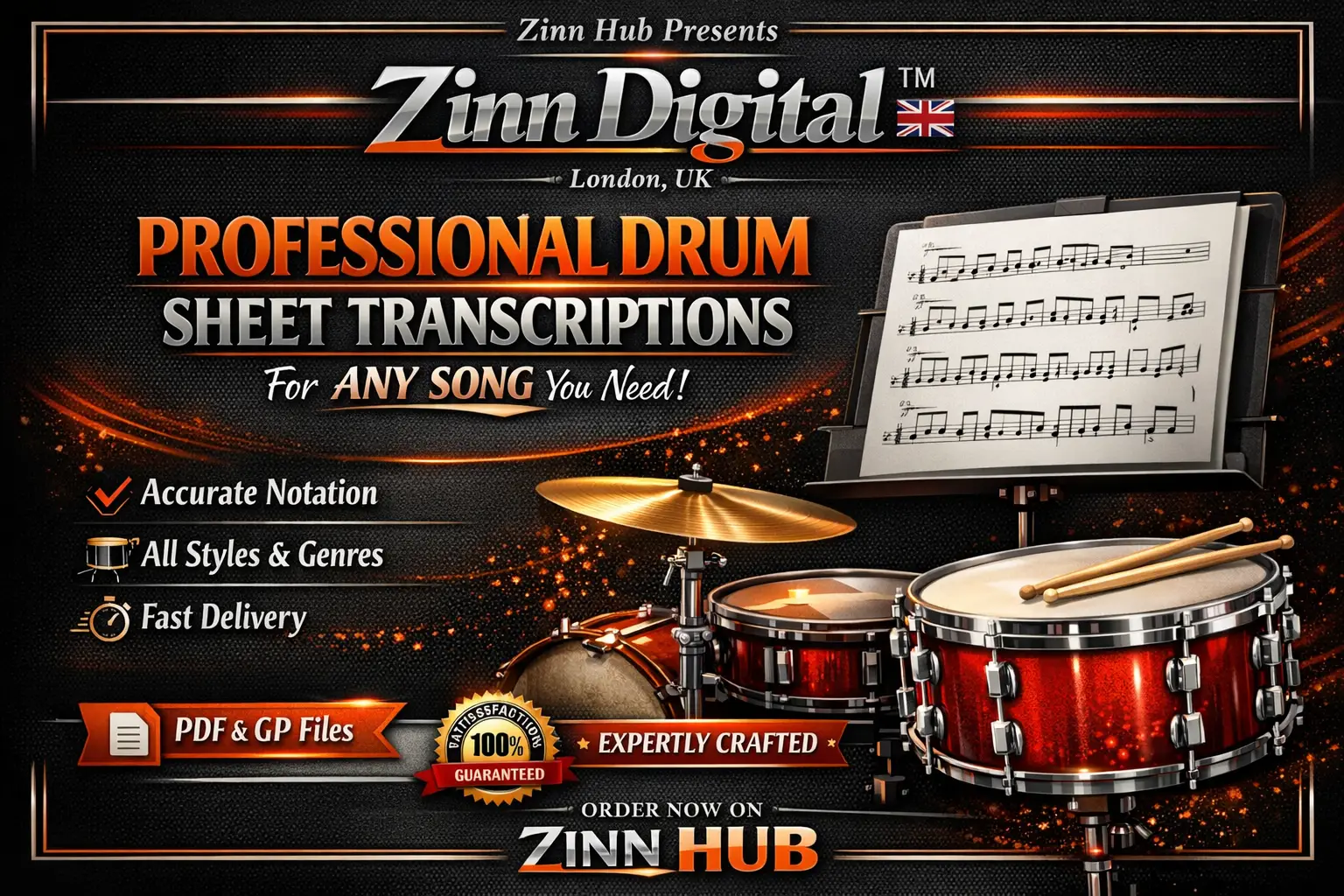 Create Professional Drum Sheet Transcriptions For Any Song You Require 1 Create Professional Drum Sheet Transcriptions For Any Song You Require