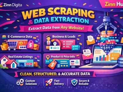 do web scraping and data extraction from any website