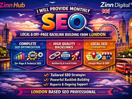 I Will Provide Comprehensive Monthly Website Seo Services Including Local And Off-Page Backlink Building From London