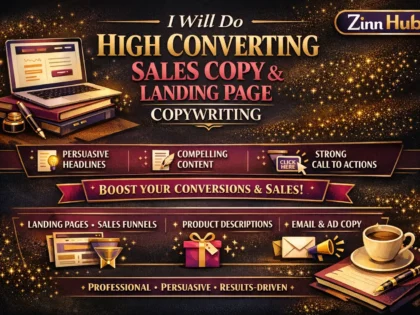 do high converting sales copy and landing page copywriting