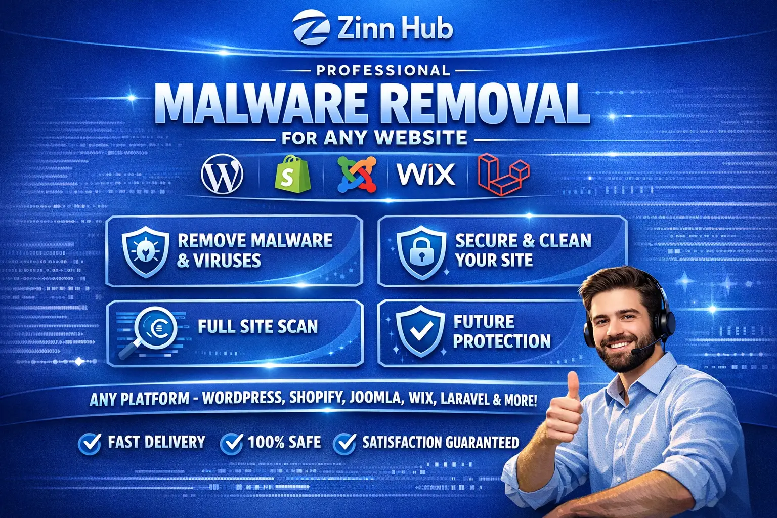 Wordpress Malware Removal, Shopify, Joomla, Wix, Laravel, Any Website 1 Wordpress Malware Removal