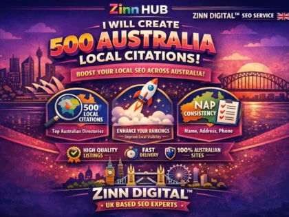 Create 500 Australia Local Citations - Zinn Digital ™ Seo Service