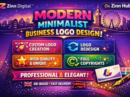Design or redesign a modern minimalist business logo with copyrights