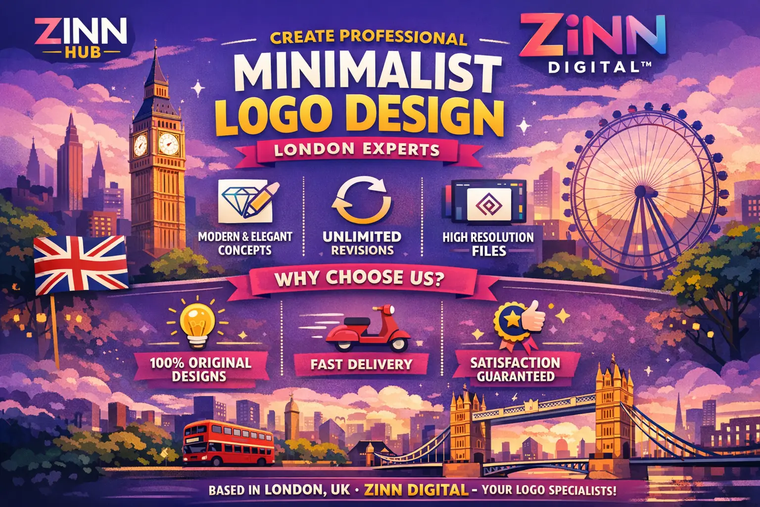 Create Professional Minimalist Logo Design - Zinn Digital ™ London 3 Create Professional Minimalist Logo Design - Zinn Digital ™ London - Image 3