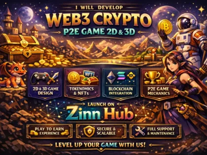 develop web3 crypto p2e game 2d and 3d