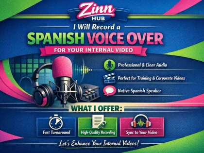 record a spanish voice over for internal video