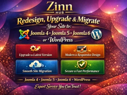 redesign upgrade migrate update site to joomla 4 joomla 5 joomla 6 or wordpress