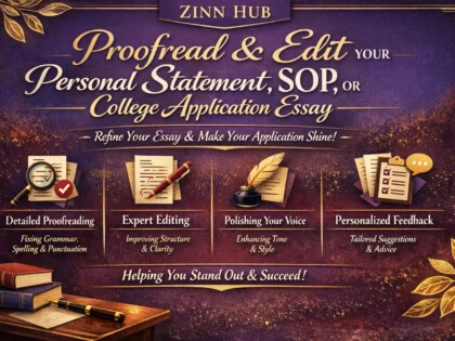 proofread and edit your personal statement