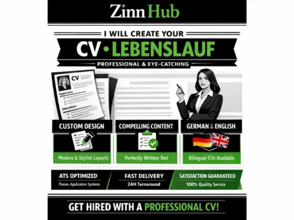 create your CV lebenslauf