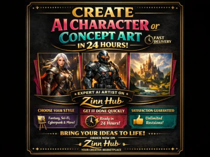 create ai generated character or concept art within 24 hours