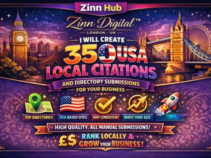 Create 350 USA local citations and directory submissions for your business