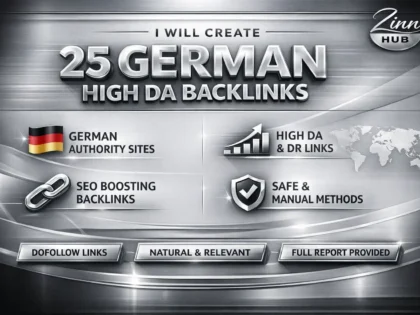 create 25 german high da backlinks