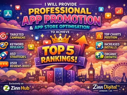 I will provide professional app promotion and app store optimisation to achieve top 5 rankings