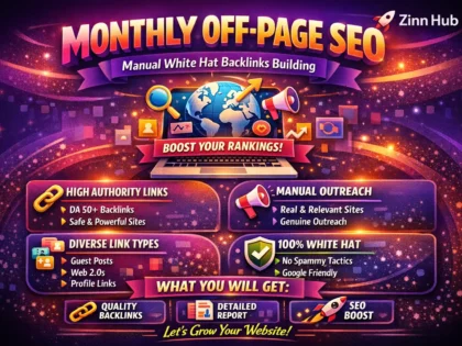 do monthly off page seo with manual white hat backlinks building