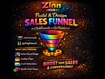 build and design sales funnel in clickfunnels or gohighlevel