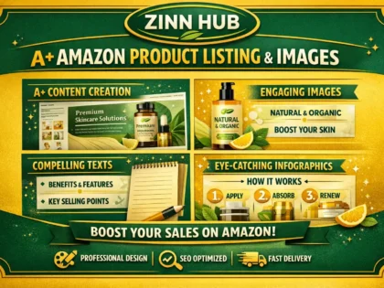 do a total amazon a plus product listing and images