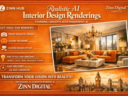 generate realistic ai interior design renderings concept midjourney