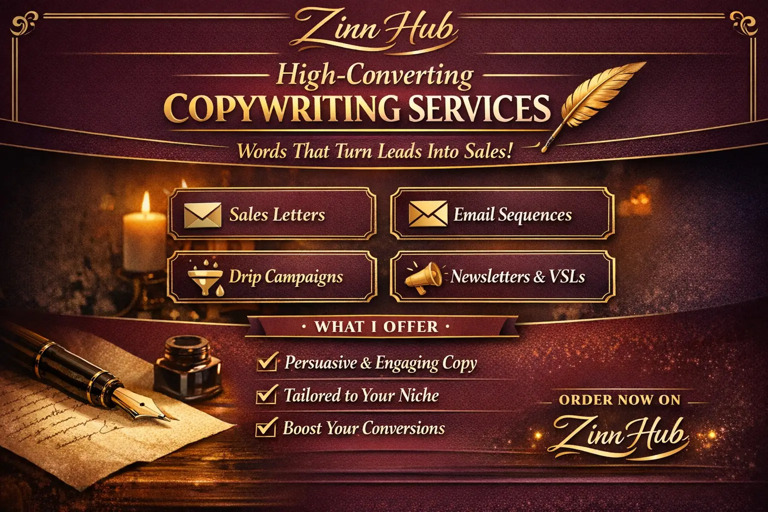 Write A Sales Letter, Email Sequence, Drip Campaign, Newsletter Or Vsl 1 Write A Sales Letter