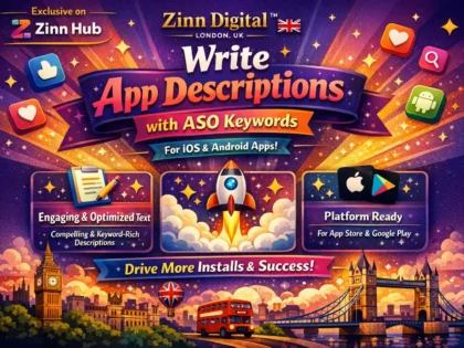 Write app descriptions with ASO keywords for iOS or Android apps