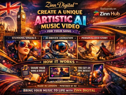 produce a unique artistic ai music video