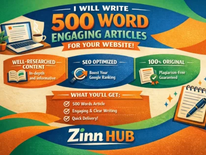 write 500 word engaging articles for your website