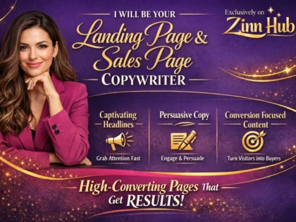 be your landing page and sales page copywriter