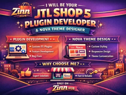 be your jtl shop 5 plugin developer and nova theme designer