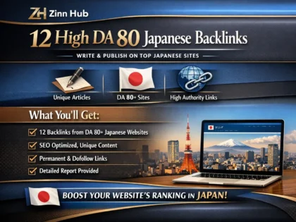 write and publish 12 gp backlinks on da 80 japanese sites