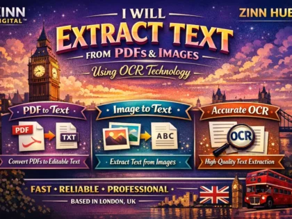 I will extract text from PDFs and images using OCR technology