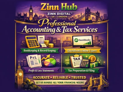 Professional accounting, bookkeeping, P&L, QuickBooks online, tax services