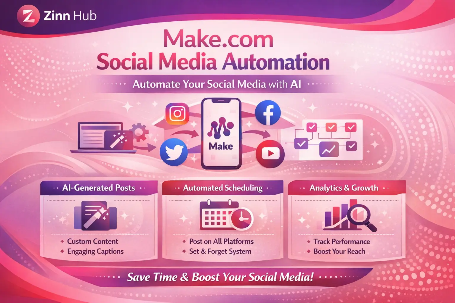 Make Com Social Media Automation Made Com Automation Ai Social Media Post Make 1 Make Com Social Media Automation Made Com Automation Ai Social Media Post Make
