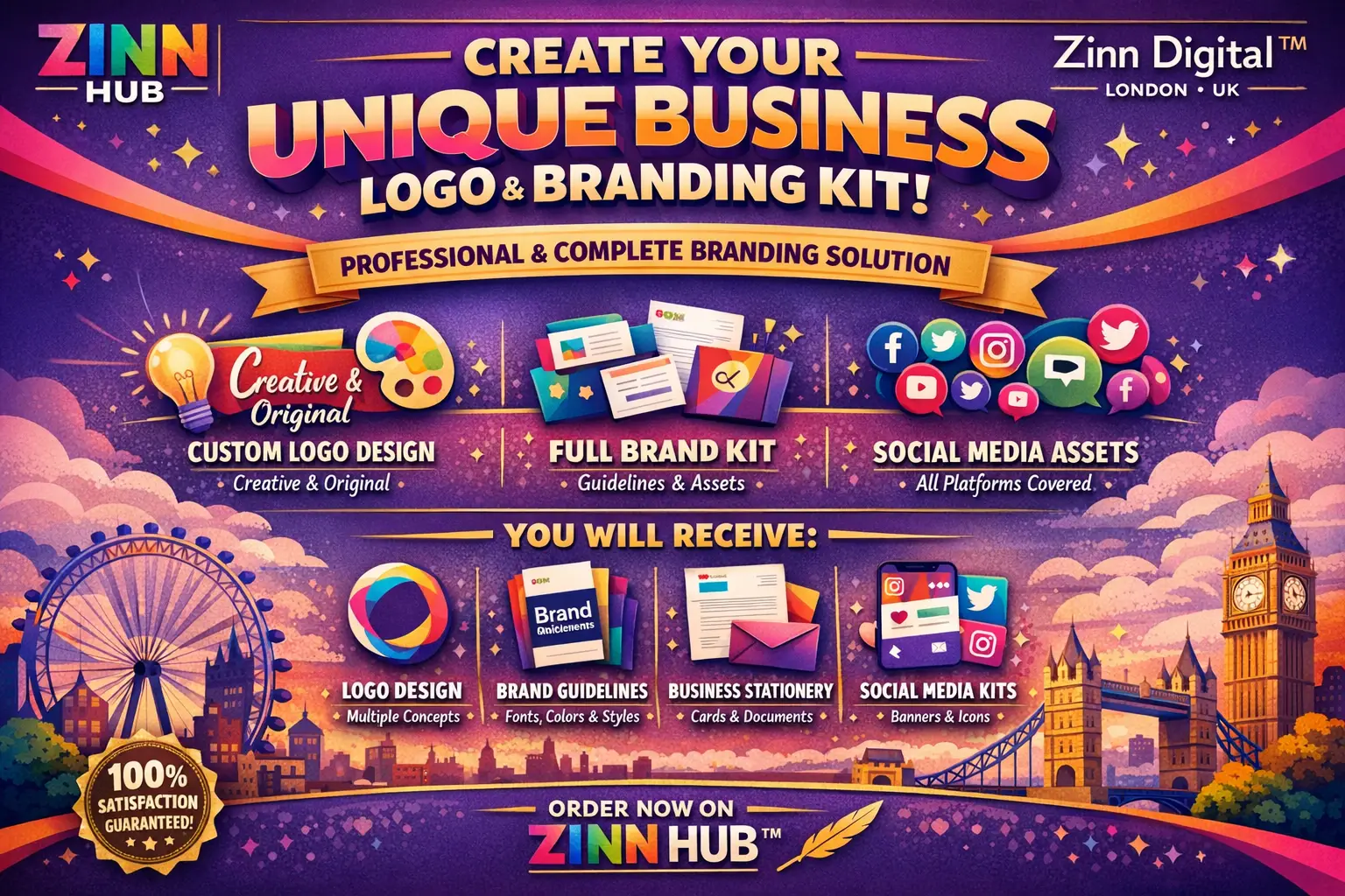 Create A Unique Business Logo With Complete Branding Kit - Zinn Digital ™ 3 Create A Unique Business Logo With Complete Branding Kit - Zinn Digital ™ - Image 3